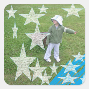 Adesivo Quadrado TBA Little Boy Cute Play Park