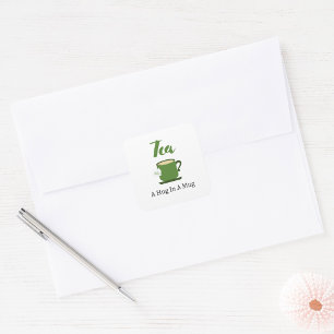 Adesivo Quadrado Tea A Hug In A Mug Square Sticker
