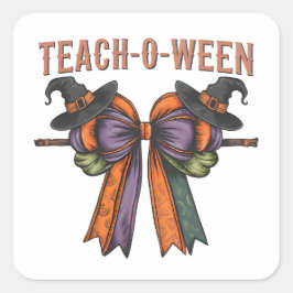 Adesivo Quadrado Teach-O-Ween