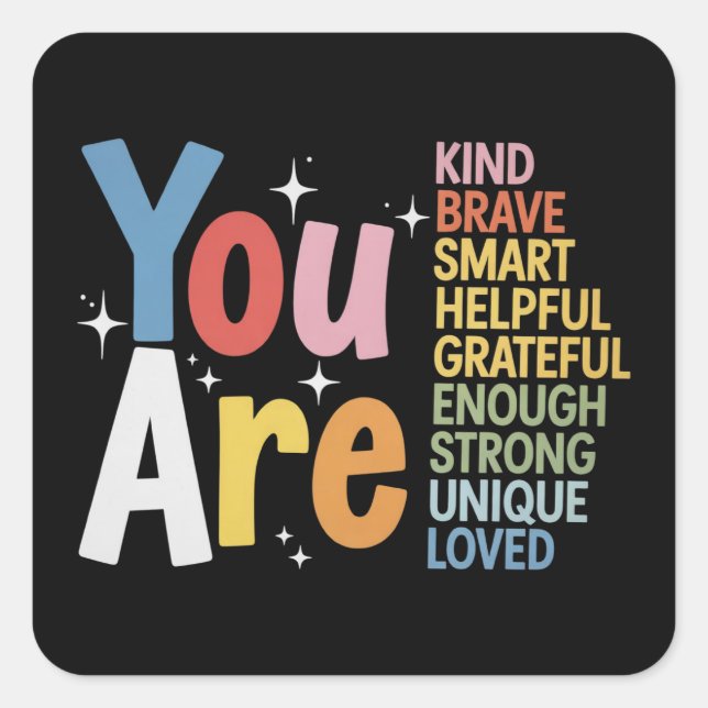 Adesivo Quadrado Teacher Life Be Kind Teaching School Students (Frente)