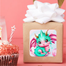 Teal e Dragão Bebê Rosa-Rosa-Cons