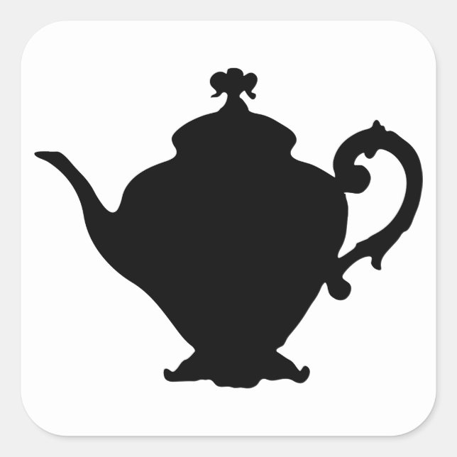 Adesivo Quadrado Teapot Silhouette (Frente)