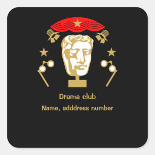 Adesivo Quadrado Teatro de Atuação Clube de Drama