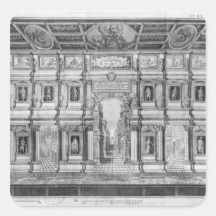 Adesivo Quadrado Teatro de Olimpiadas em Vicenza