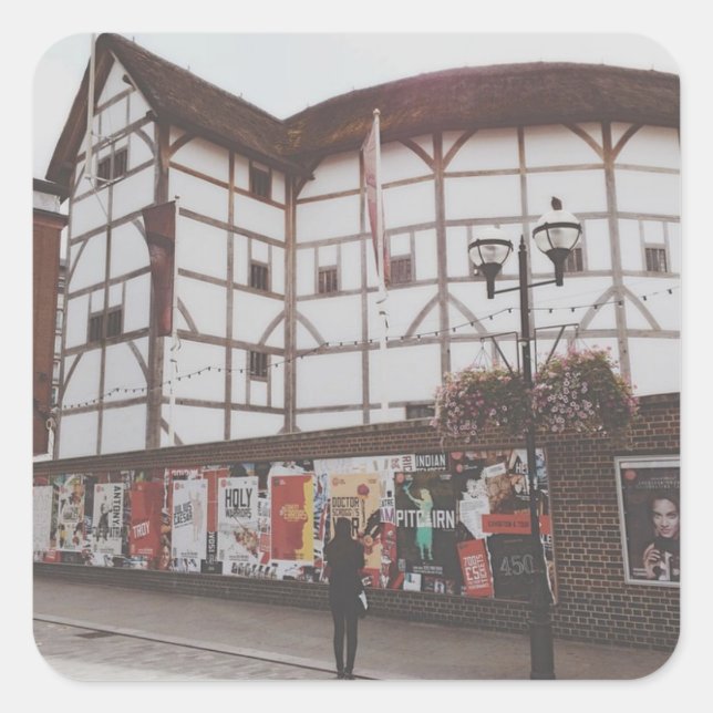 Adesivo Quadrado Teatro Globe - Londres - Reino Unido (Frente)