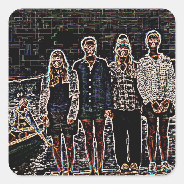 Adesivo Quadrado TechANOE (Frente)