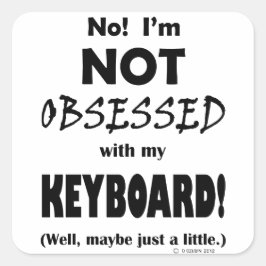 Adesivo Quadrado Teclado obcecado