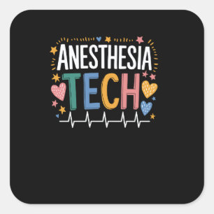 Adesivo Quadrado Técnico de Anestesia Enfermeira CRNA, Anestesiolog