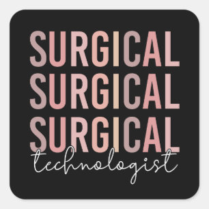 Adesivo Quadrado Tecnologia Cirúrgica Surgical Tech Cirurgia Técnic