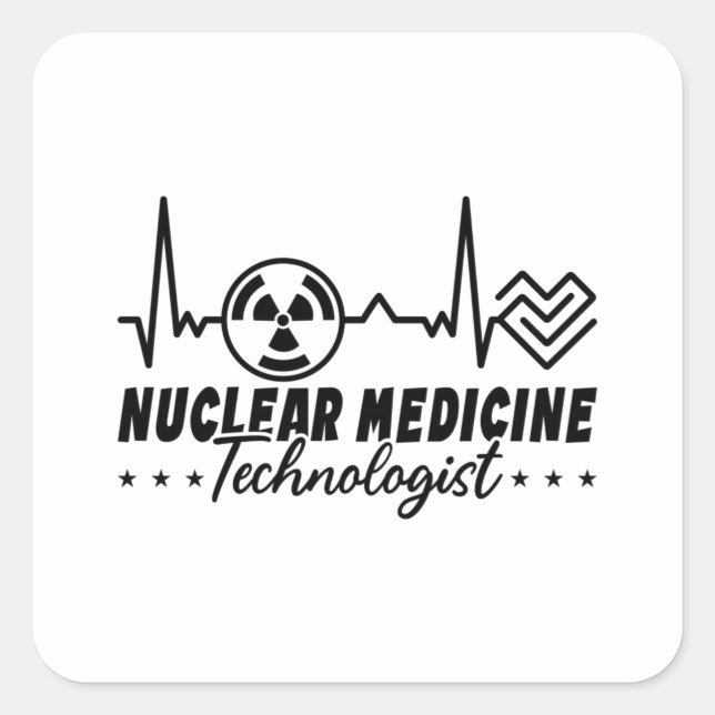 Adesivo Quadrado Tecnologia de Medicina Nuclear Radiologia Tech Xra (Frente)
