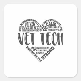Adesivo Quadrado Tecnologia de veteranos, tecnologia veterinária,