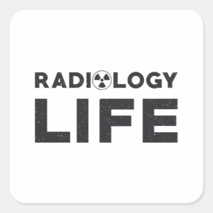 Adesivo Quadrado Tecnologia Radiology Life Rad Techist X-Ray Tech
