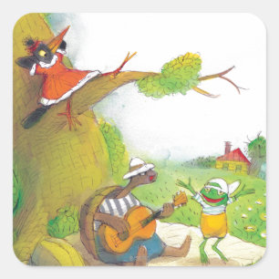 Adesivo Quadrado Ted, Ed e Caroll o piquenique 1