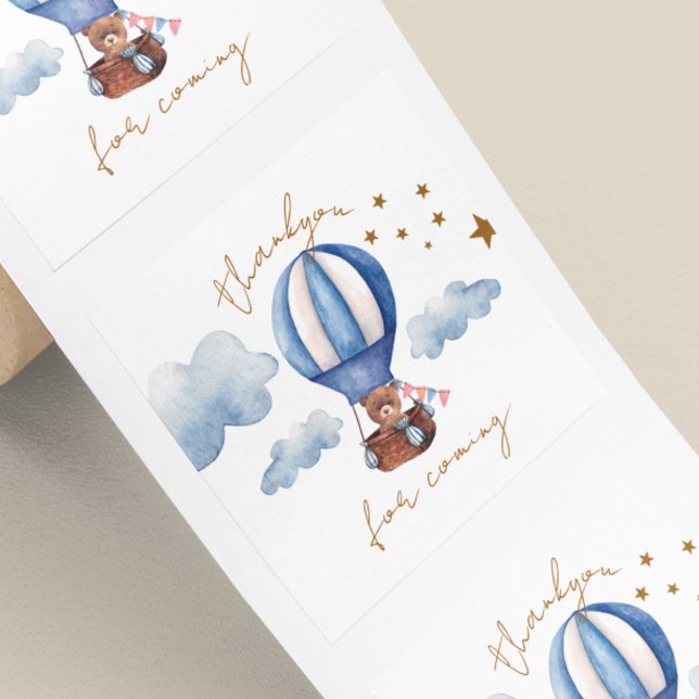 Adesivo Quadrado Teddy Bear Obrigado Por Vir (Criador carregado)