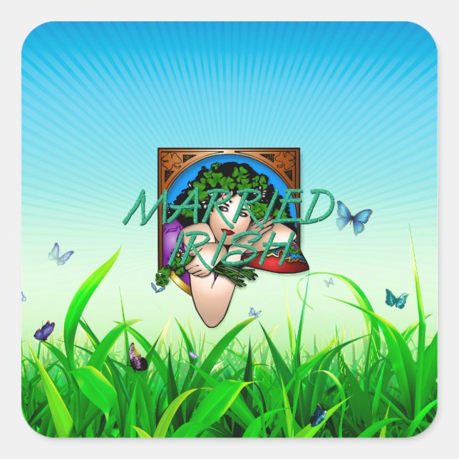 Adesivo Quadrado TEE Married Irish (Frente)