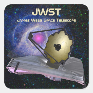 Adesivo Quadrado Telescópio espacial James Webb JWST
