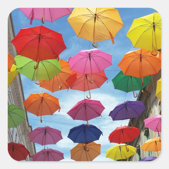 Adesivo Quadrado Telhado de guarda-chuvas (Frente)