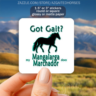 Adesivo Quadrado Tem o Gait? Minha Marchadora Mangalarga Equestre