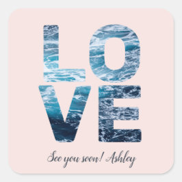 Adesivo Quadrado Tema do Dia dos Namorados LOVE Personalizável Foto