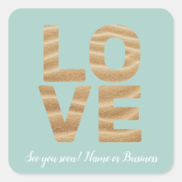 Adesivo Quadrado TEMA DO VALENTINE LOVE Padrão de Foto Personalizáv