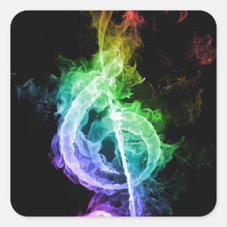 Adesivo Quadrado tema musical