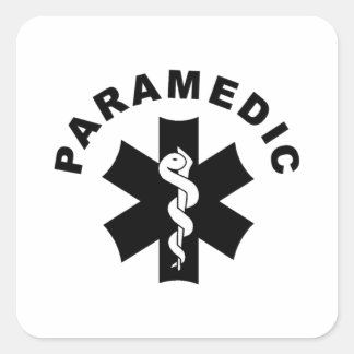 Adesivo Quadrado Tema paramédico