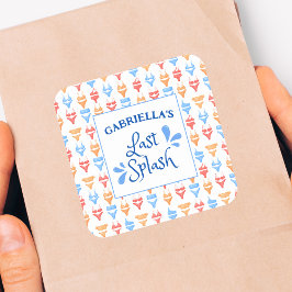 Adesivo Quadrado Tema personalizado "Última apresentação" divertido