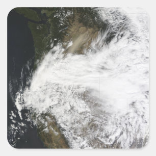 Adesivo Quadrado Tempestade da poeira em Washington oriental, EUA