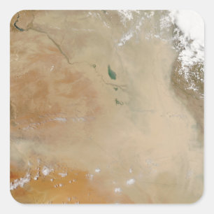 Adesivo Quadrado Tempestade de poeira no Médio Oriente