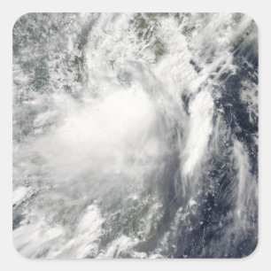 Adesivo Quadrado Tempestade tropical A Conson aproxima-se do Vietna