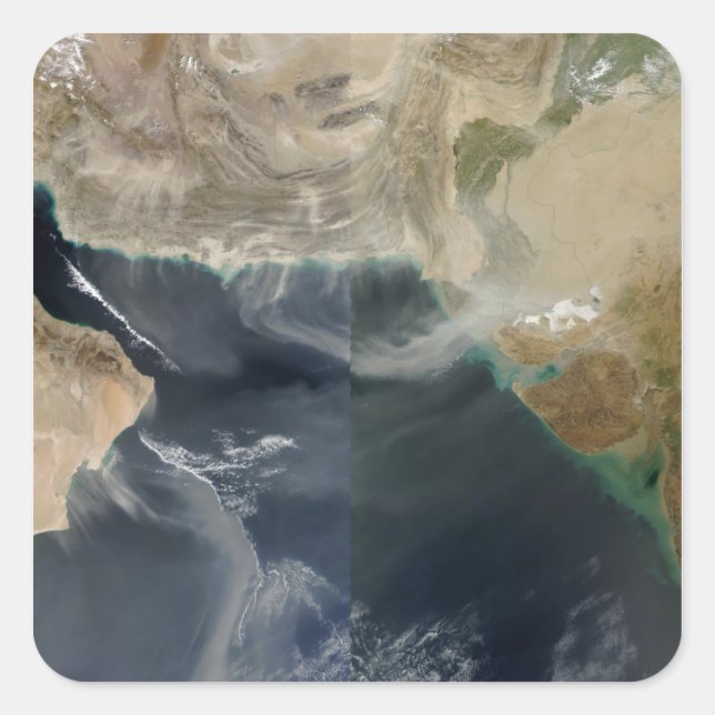 Adesivo Quadrado Tempestades de poeira (Frente)