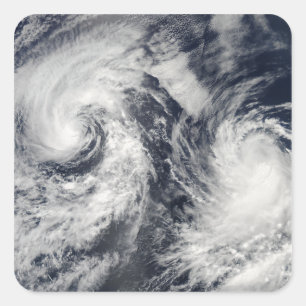Adesivo Quadrado Tempestades tropicais Boris e Cristina