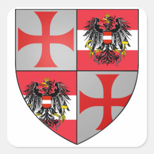 Adesivo Quadrado Templário Austria autocolante Nr. 0124082013