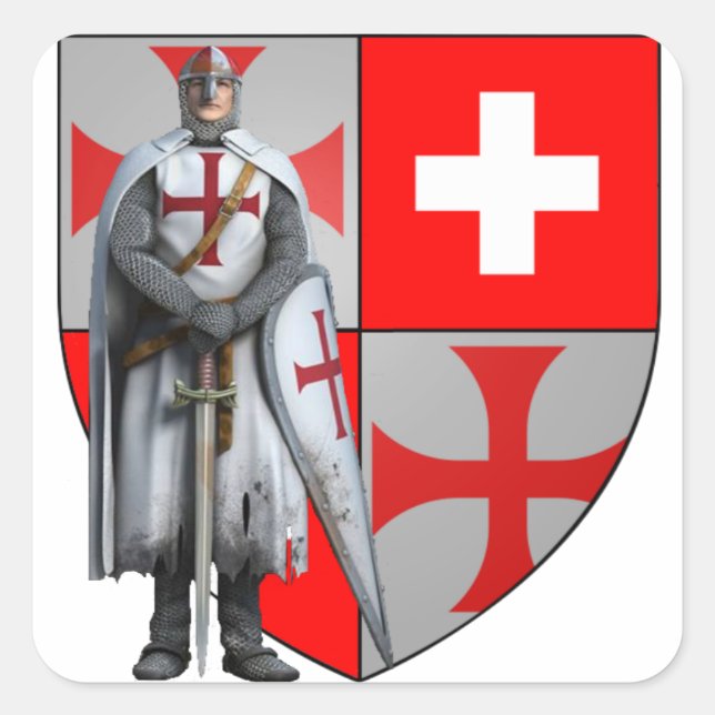 Adesivo Quadrado Templário Helvetia autocolante Nr. 0322092013 (Frente)