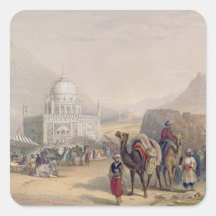 Adesivo Quadrado Templo de "Ahmed Shauh", rei de Afeganistão, Kand
