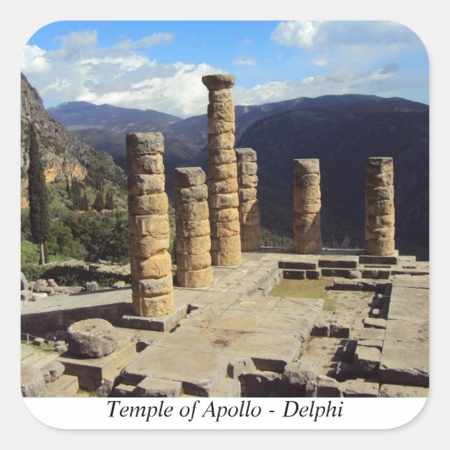 Adesivo Quadrado Templo de Apolo - Delphi (Frente)