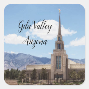 Adesivo Quadrado Templo de Arizona de Gila Valley