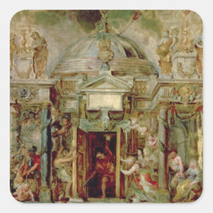 Adesivo Quadrado Templo de Janus, 1630s
