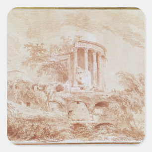 Adesivo Quadrado Templo do Sybil em Tivoli