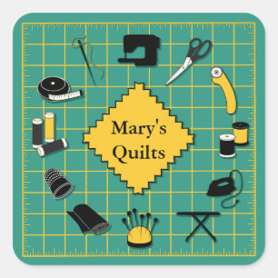 Adesivo Quadrado Tempo de espera Personalize o rótulo