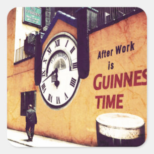 Adesivo Quadrado Tempo de Guinness