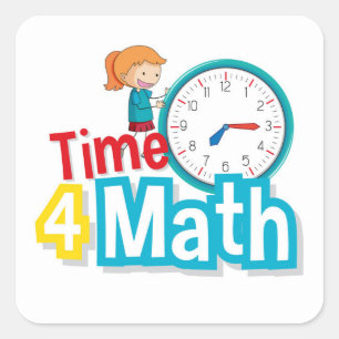 Adesivo Quadrado Tempo De Matemática