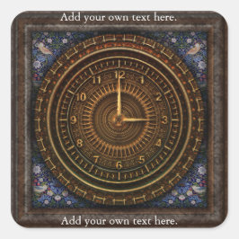 Adesivo Quadrado Tempo de Relógio de Clocos Vitorino