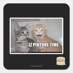 Adesivo Quadrado tempo do pikture do iz