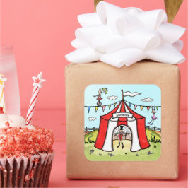 Adesivo Quadrado Tenda de Circo Personalizada