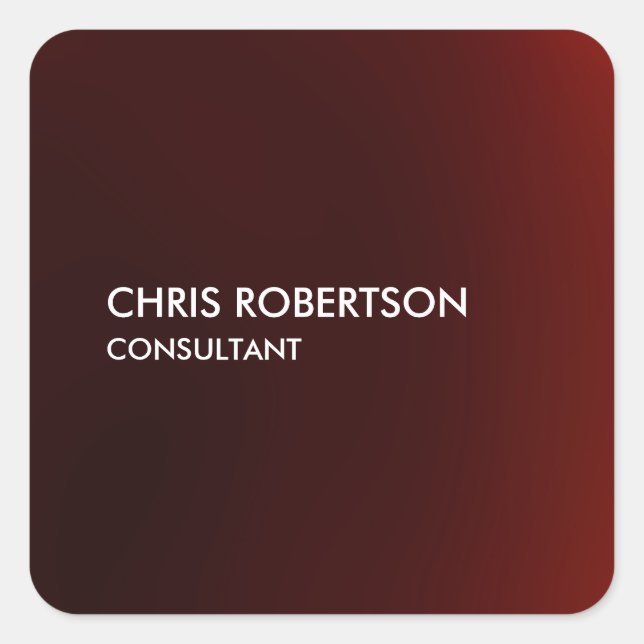 Adesivo Quadrado Tendy Modern Darn Red (Frente)