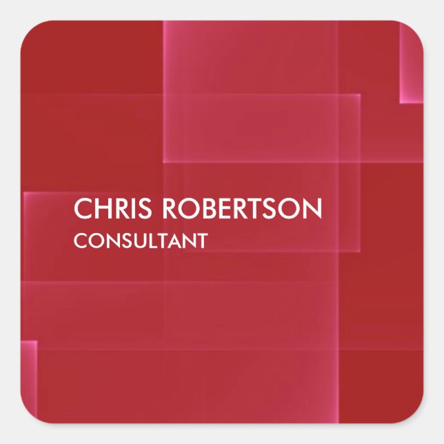 Adesivo Quadrado Tendy Modern Darn Red (Frente)