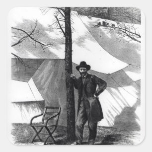 Adesivo Quadrado Tenente-General Ulysses S. Grant