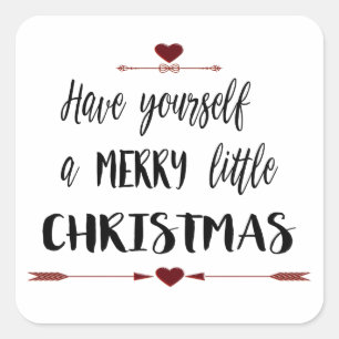ADESIVO QUADRADO TENHA UM PEQUENO NATAL FELIZ