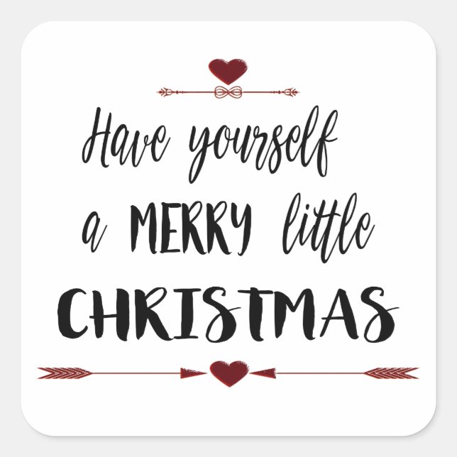 ADESIVO QUADRADO TENHA UM POUCO DE NATAL FELIZ (Frente)